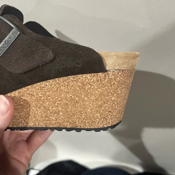 Papillio by Birkenstock Fanny color Roast Suede Clogs Womans 41 US 10M - Picture 8 of 16